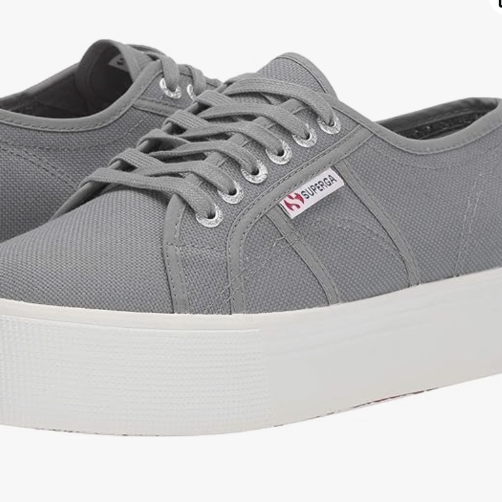 GREY SUPERGA 2790 PLATFORM SNEAKERS